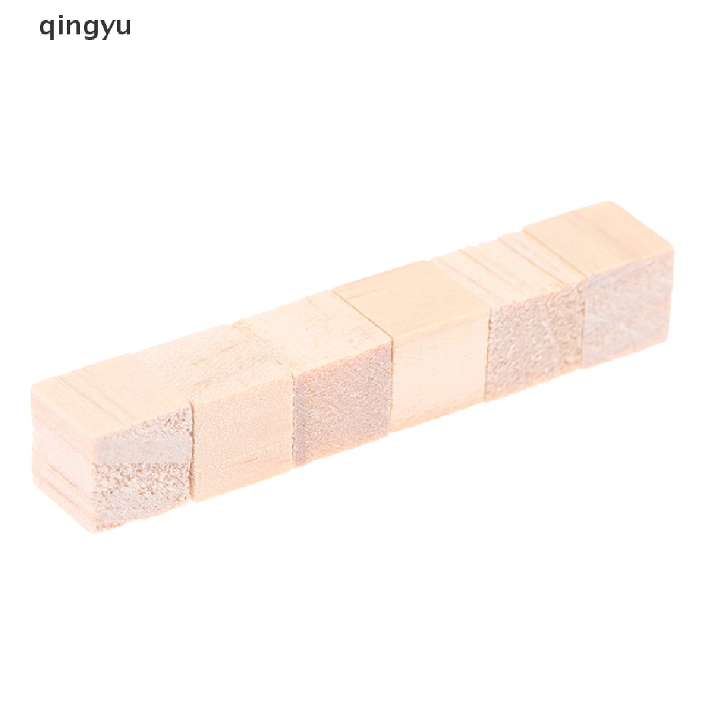 Bộ 100 Khối Gỗ Vuông Trơn Chưa Hoàn Thành Dùng Làm Đồ Gỗ DIY