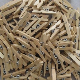 10 kẹp gỗ treo ảnh 3.5cm tặng 2m dây thừng