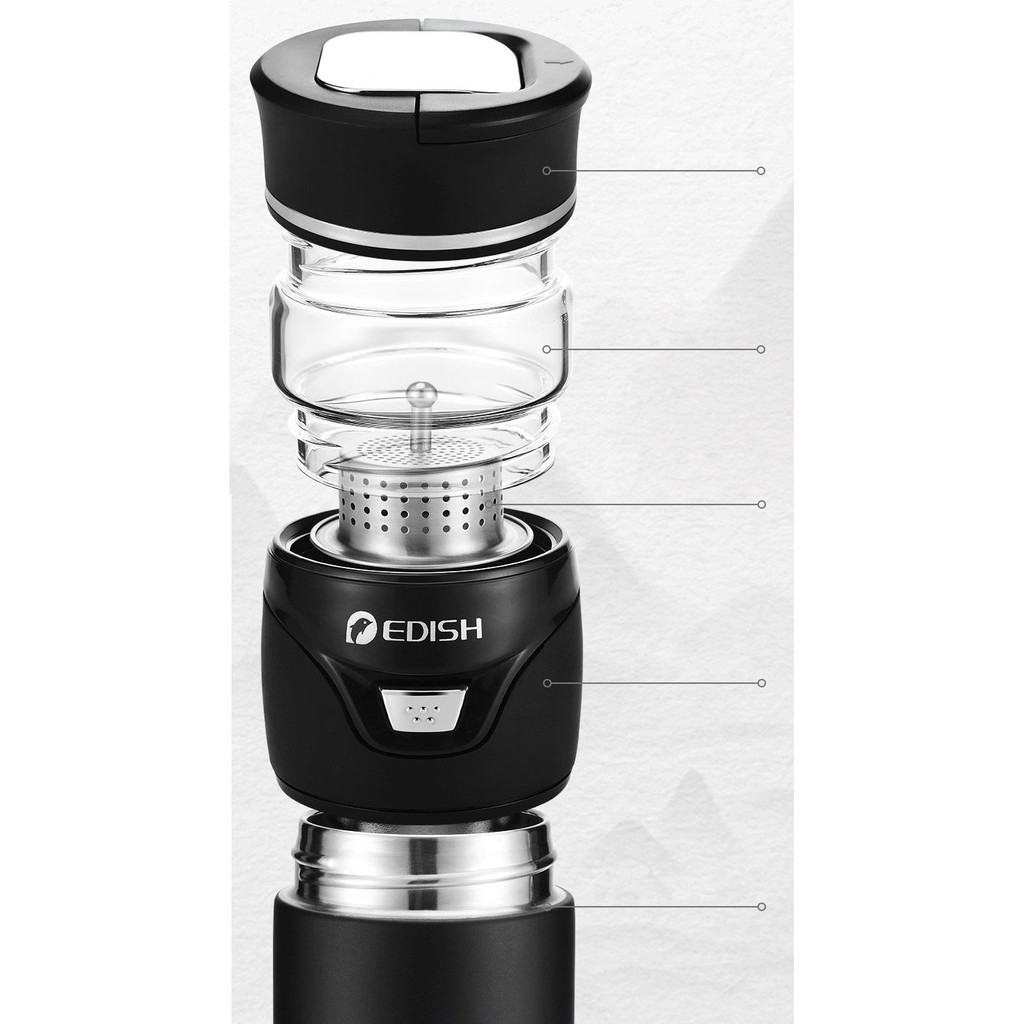 ✔️ Bình Pha Trà Giữ Nhiệt, Bình pha trà Edish Tiện Lợi (450ml) Thiết Kế Gọn Nhẹ Sang Trọng - BẢO HÀNH  Uy Tín 1 Đổi 1 | BigBuy360 - bigbuy360.vn