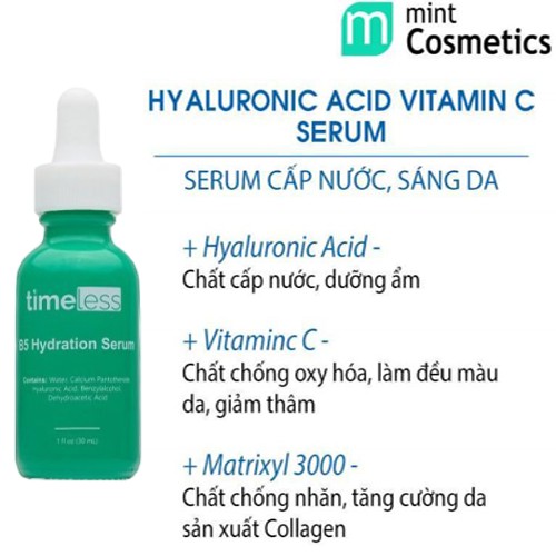 Serum Timeless B5 Tinh chất Timeless Vitamin B5 + Hyaluronic Acid ( 30mL )