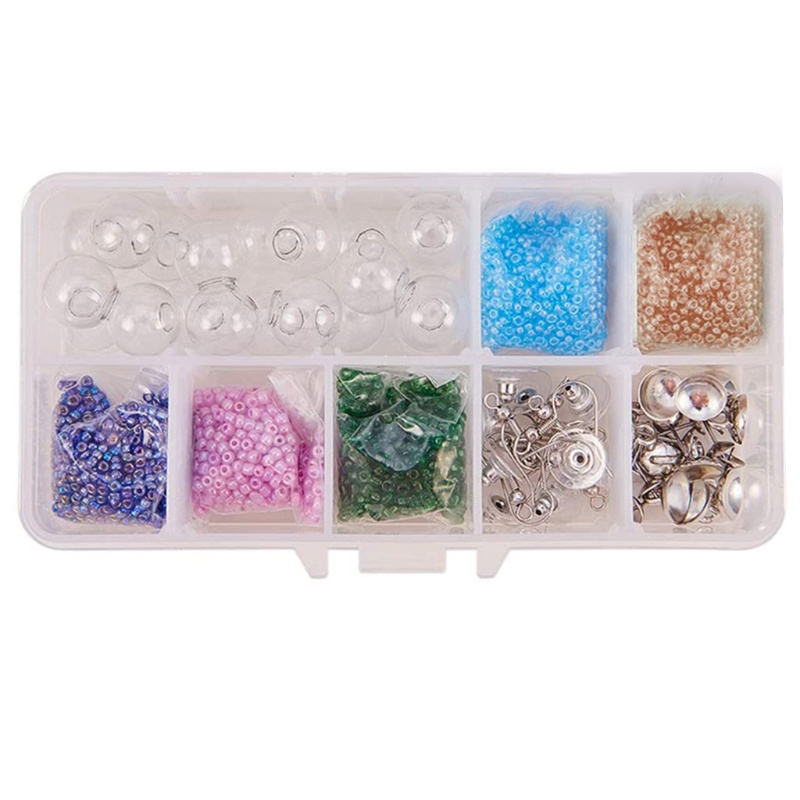 Sa 1 Set Hạt Thủy Tinh Làm Trang Sức Thủ Công