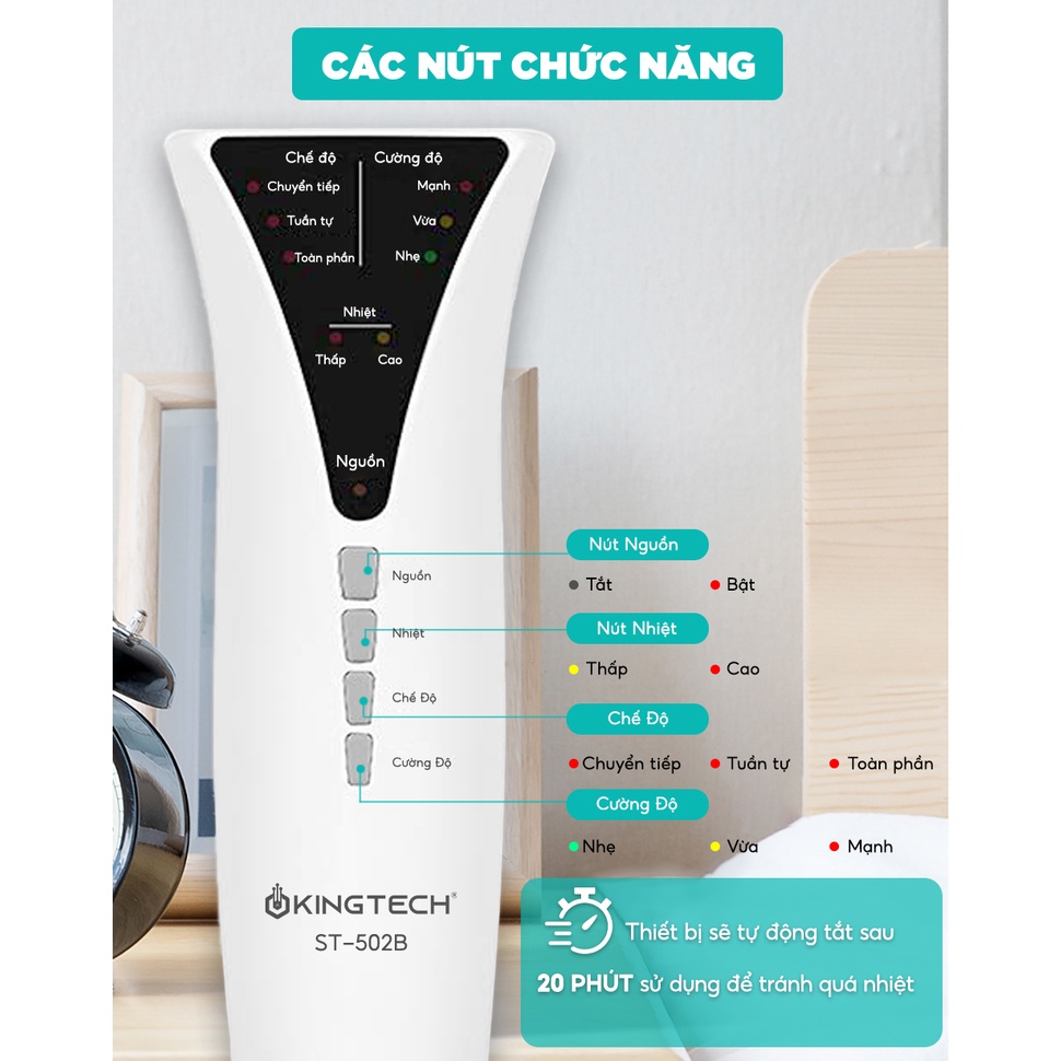 Máy Massage Chân Chuyên Sâu KINGTECH ST-502B - Hỗ Trợ Xoa Bóp Bàn, Bắp Chân - Bảo Hành 12 Tháng