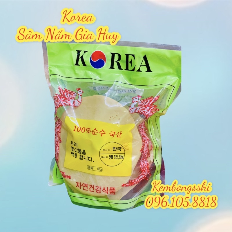 Nấm Linh Chi Vàng Túi Xanh Hàn Quốc, túi 1kg