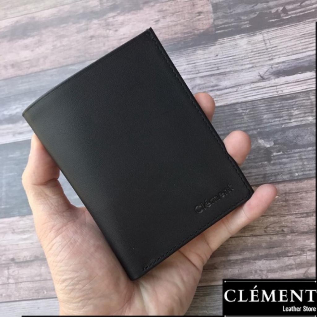 Ví da nam cao cấp, bóp ví nam da bò thật Clément – CM003 - BH 12 tháng - Full box