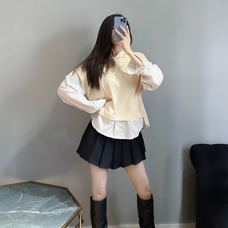 Áo Hoodile Naube Tay Sọc