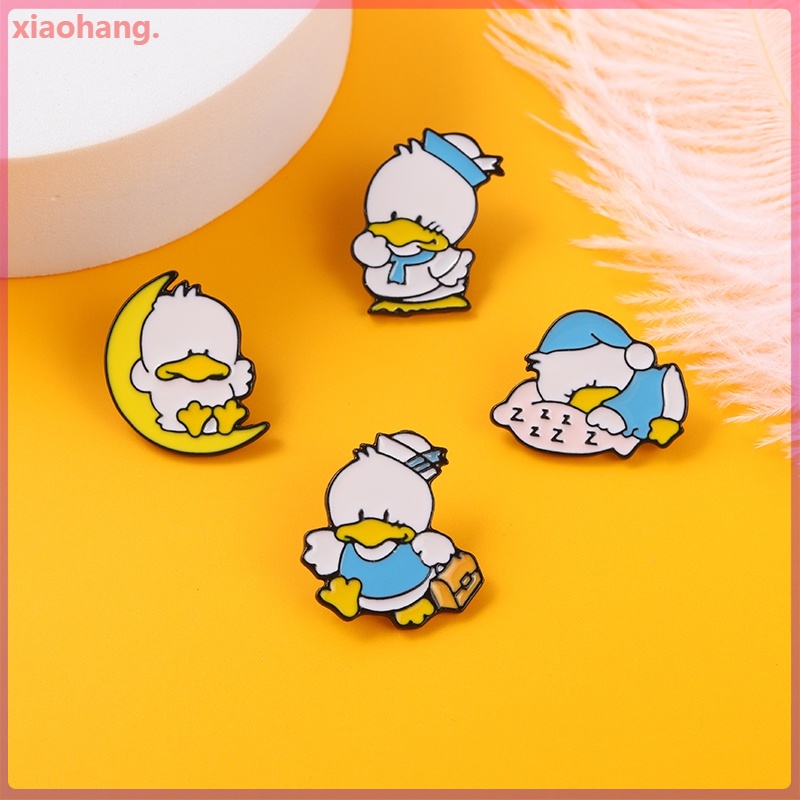 Ghim cài áo trang trí hình chú vịt đang ngủ đáng yêu cho nữ