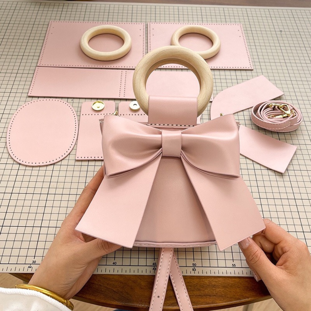 Túi da handmade Tự Đan - Tặng kèm dây đeo chéo - có hướng dẫn chi tiết