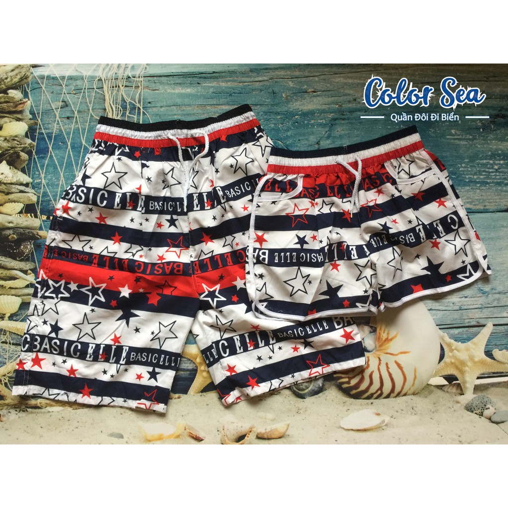 Quần Sao Đỏ - Quần đôi đi biển