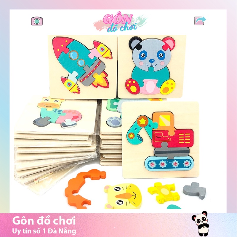Đồ chơi ghép hình nổi 3D bằng gỗ - Đồ chơi gỗ thông minh Gôn đồ chơi