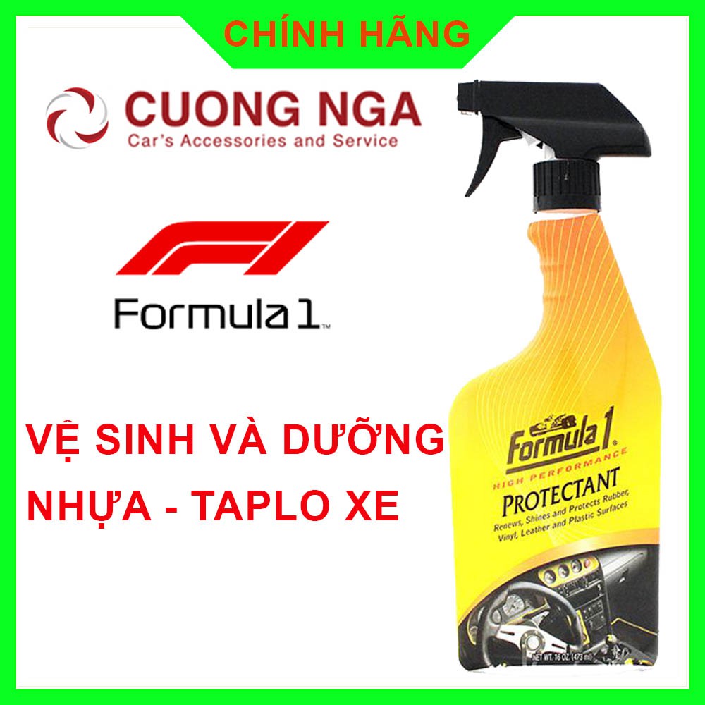 Chai xịt vệ sinh bảo dưỡng nhựa taplo xe ô tô Formula 1 Protectant 615277 473ml - hàng nhập mỹ