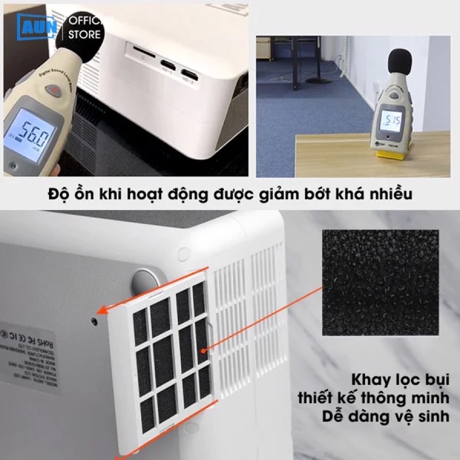 [PHIÊN BẢN NÂNG CẤP 2023] Máy chiếu FullHD AUN F175S Pro - Độ sáng cao, Độ nét cao, Tích hợp Android, Kết nối điện thoại