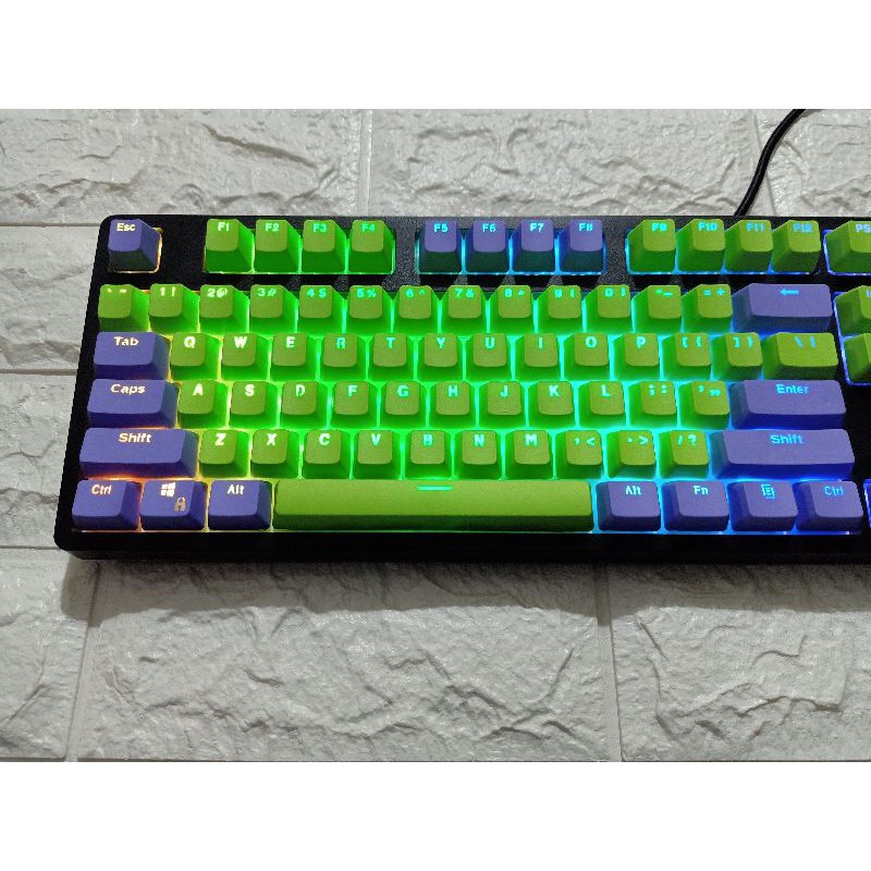 Bàn Phím cơ Edra 3104 RGB switch keycap pbt mix xanh tím