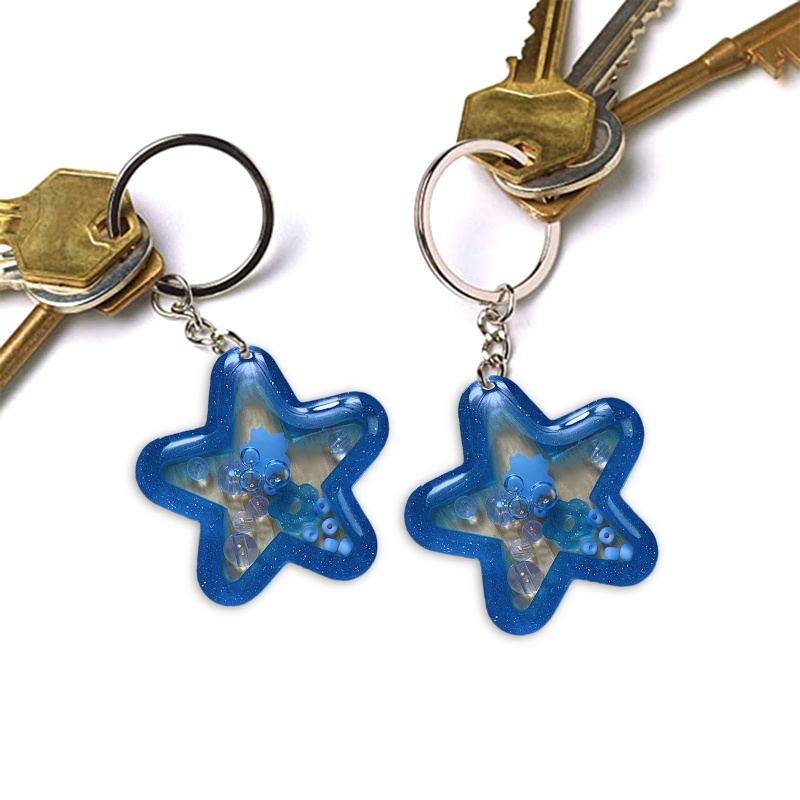 Sa Khuôn Silicone Làm Móc Khóa Hình Ngôi Sao