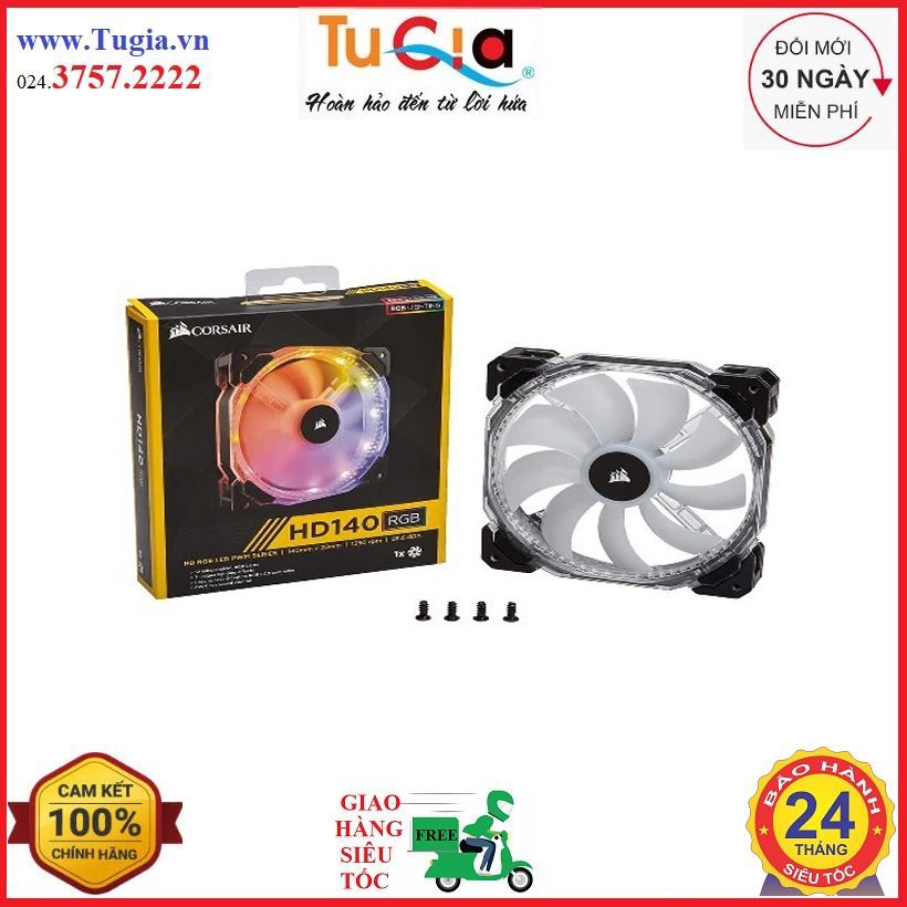 QUẠT CASE CORSAIR FAN HD 140 RGB LED – 1 FAN (CO-9050068-WW)