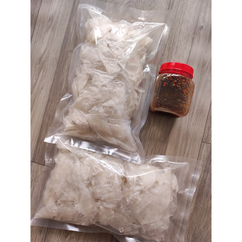 [1kg PS xốt me] | Combo 1kg bánh tráng phơi sương + hủ xốt me | Bánh tráng phơi sương chấm xốt me | Chợ Cô Thu