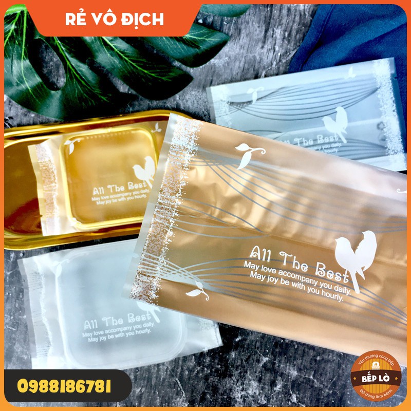 Túi đựng bánh trung thu Chim Hạnh Phúc loại 50gr 75gr 100gr 125gr - 1 set 100 túi