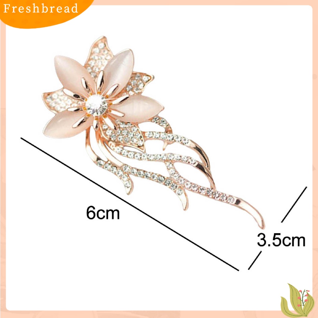 Ghim cài áo hình bông hoa đính đá phong cách thời trang