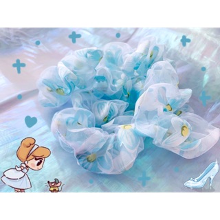 💙SCRUNCHIES BUỘC TÓC HOA VOAN XANH 💙