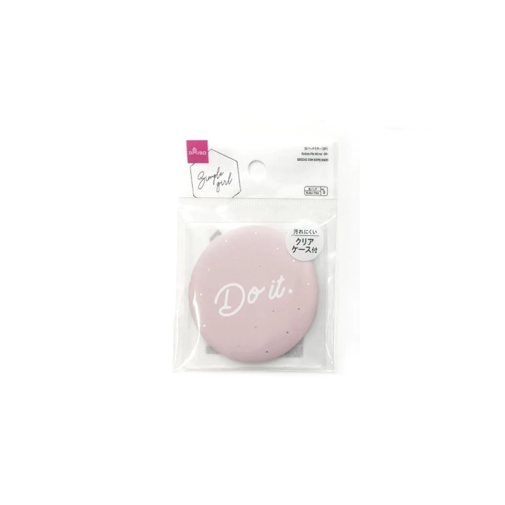 Daiso Gương Cầm Tay Button Pin Mirror -Sp-
