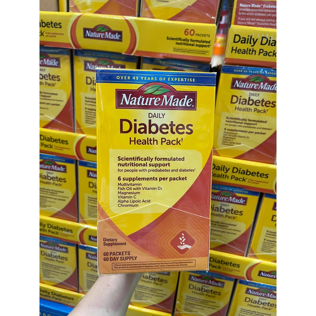 Thực phẩm chức năng Điều Hòa Tiểu Đường Nature Made Diabetes Health Pack 60 Gói