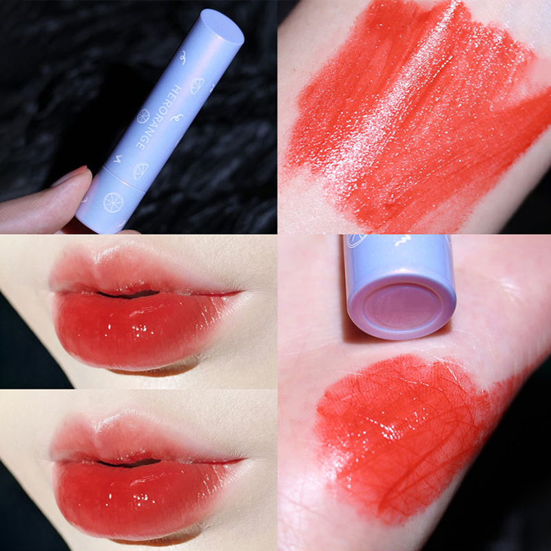 【Ready Stock】 HERORANGE Sandwich Lip Lipstick Moisturizing Fruit Jelly Lip Oil Lip Care 【queen2019】