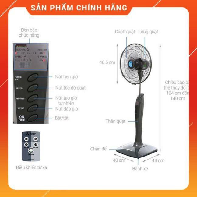 [FreeShip] Quạt cây Mitsubishi cao cấp chính hãng LV16RV (RT/RS) [Grab: hoả tốc 1h] Huy Anh