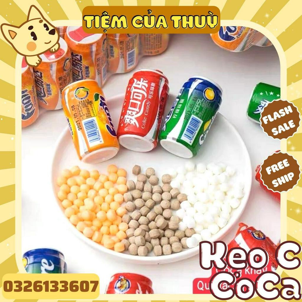 Kẹo Xê Coca/Cam/Sprite Hương Trái Cây, Kẹo C Trái Cây, Xê Cam, Đồ ăn vặt