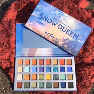 【24h shipping】G&D  Net red the same ice snow queen 32 color eye shadow plate pearlescent matte not dizzy dyed amber blue, bright and shiny earth color