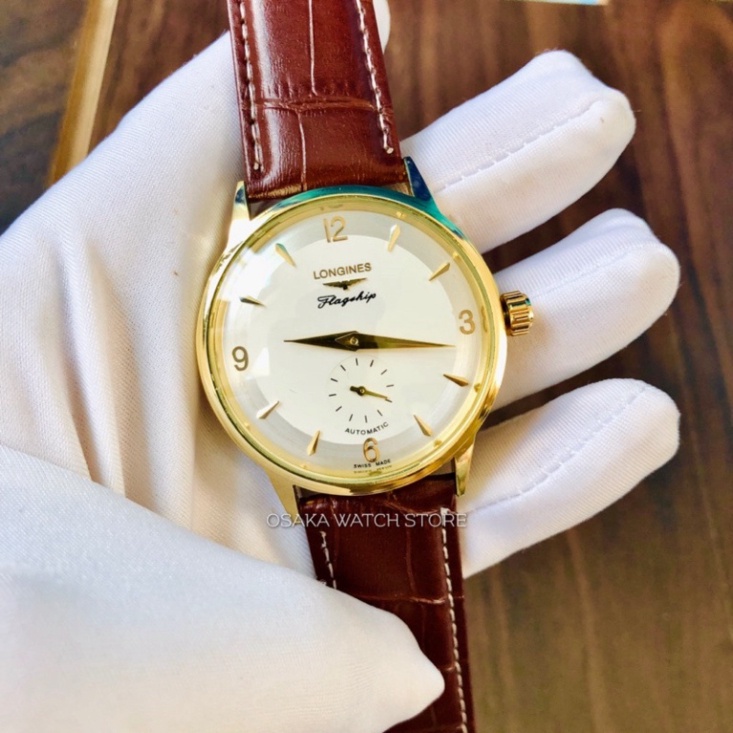 Đồng Hồ Nam LONGINES Cổ Điển 38mm Dây Da Máy AutoQuarzt Mới .