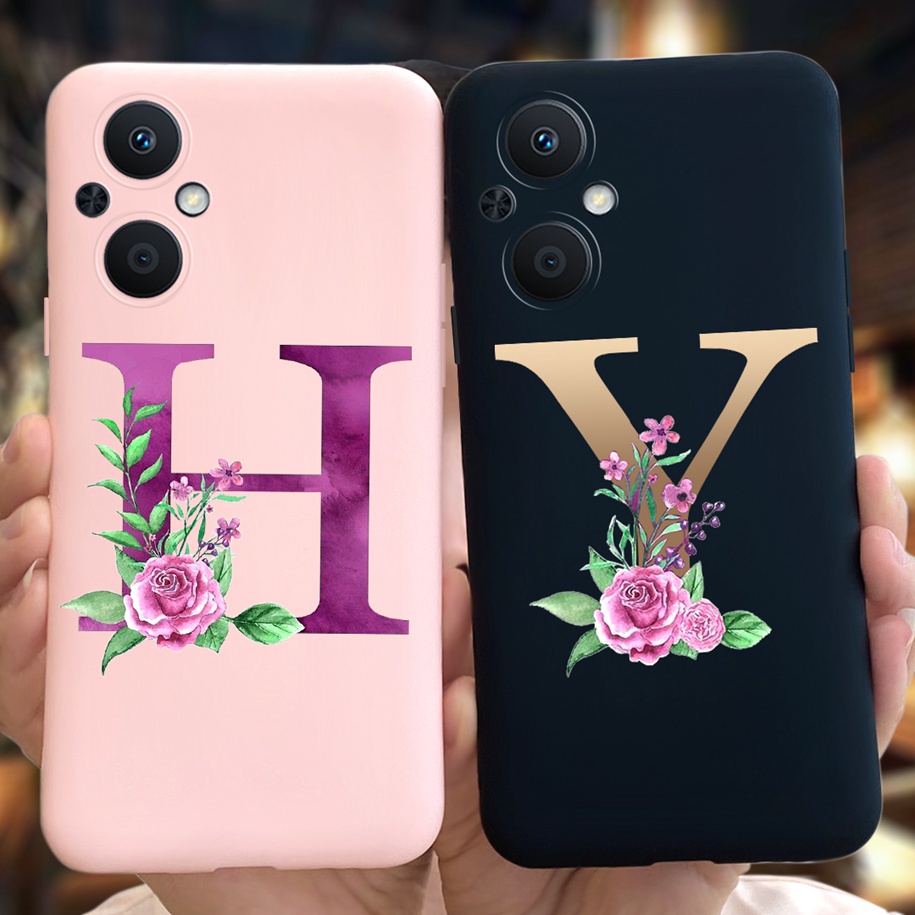 Ốp Điện Thoại Nhám In Chữ Cái Dễ Thương Cho OPPO Reno7 Z 5G CPH2343 OPPO A96 5G PFUM10