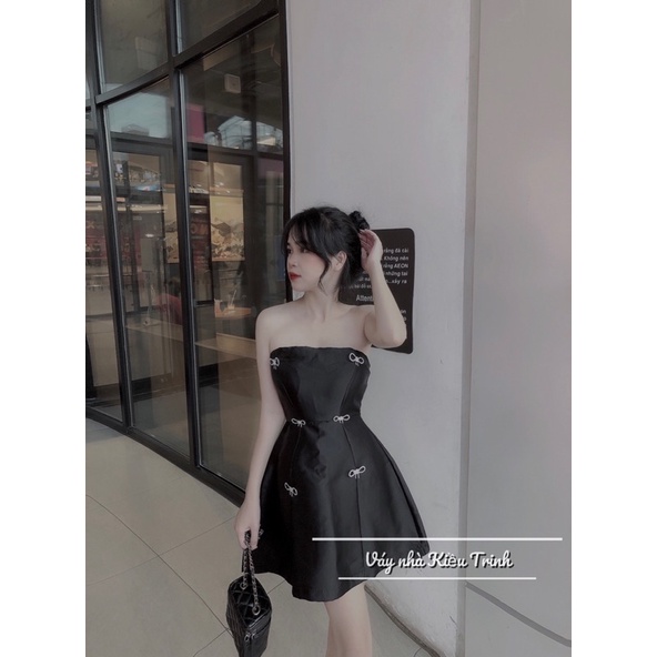 Váy cúp ngực nơ sang chảnh