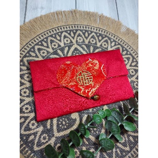 Bao lì xì vải gấm đỏ/ túi vải gấm xước / ví vải gấm đỏ