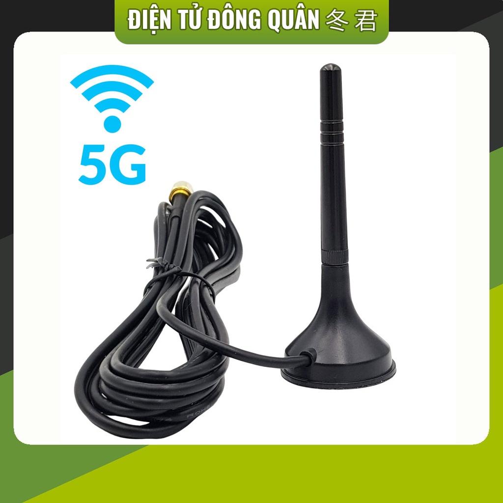 Anten cốc hút đa hướng 15dBi băng tần 600-6000Mhz hỗ trợ 5G 4G 3G 2G GSM GPRS chuẩn SMA