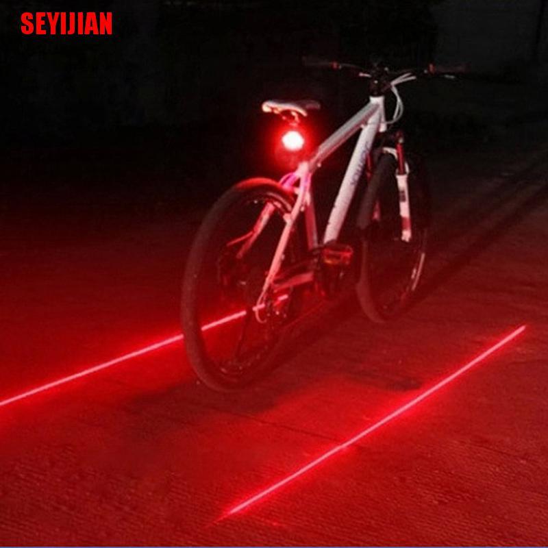 Đèn LED cảnh báo an toàn cho xe đạp 2 hiệu ứng laser + 5 bóng LED
