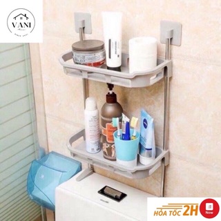 Kệ nhà tắm 2 tầng treo tường - Kệ để đồ nhà vệ sinh tolet - Kệ để bồn cầu đa năng