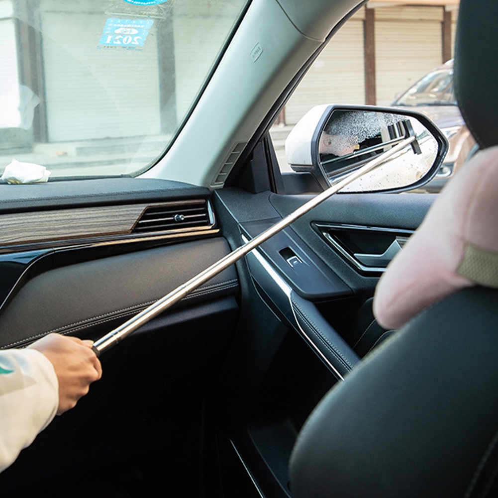 Cây Lau Kính Chiếu Hậu Xe Hơi Có Tay Cầm Dài 98cm Tiện Dụng