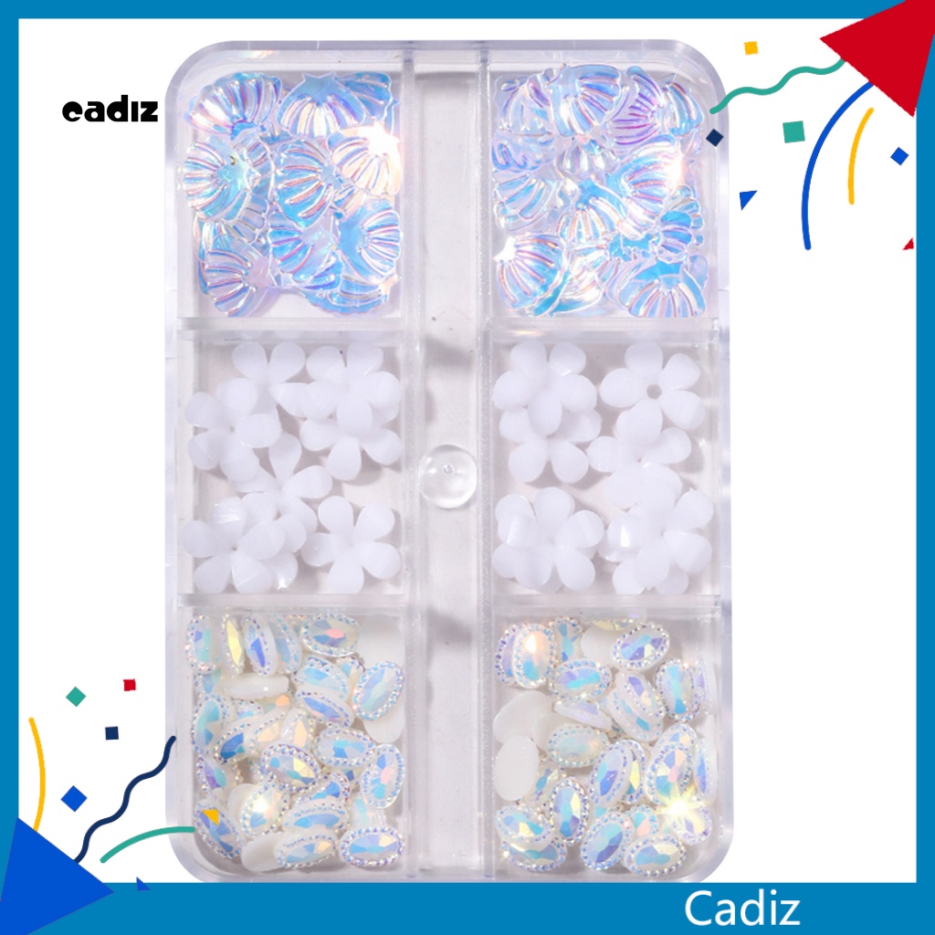 1 Hộp Phụ Kiện Trang Trí Móng Nghệ Thuật DIY Sáng Bóng