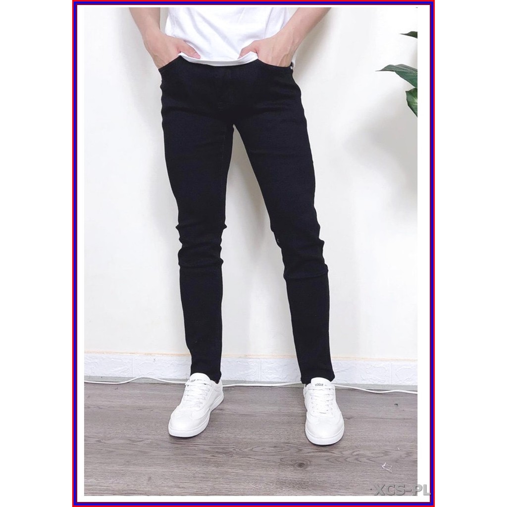 Quần jean nam cao cấp ĐEN TRƠN siêu đẹp không xù lông, không ra màu, chất giãn tốt đenTRƠN.298