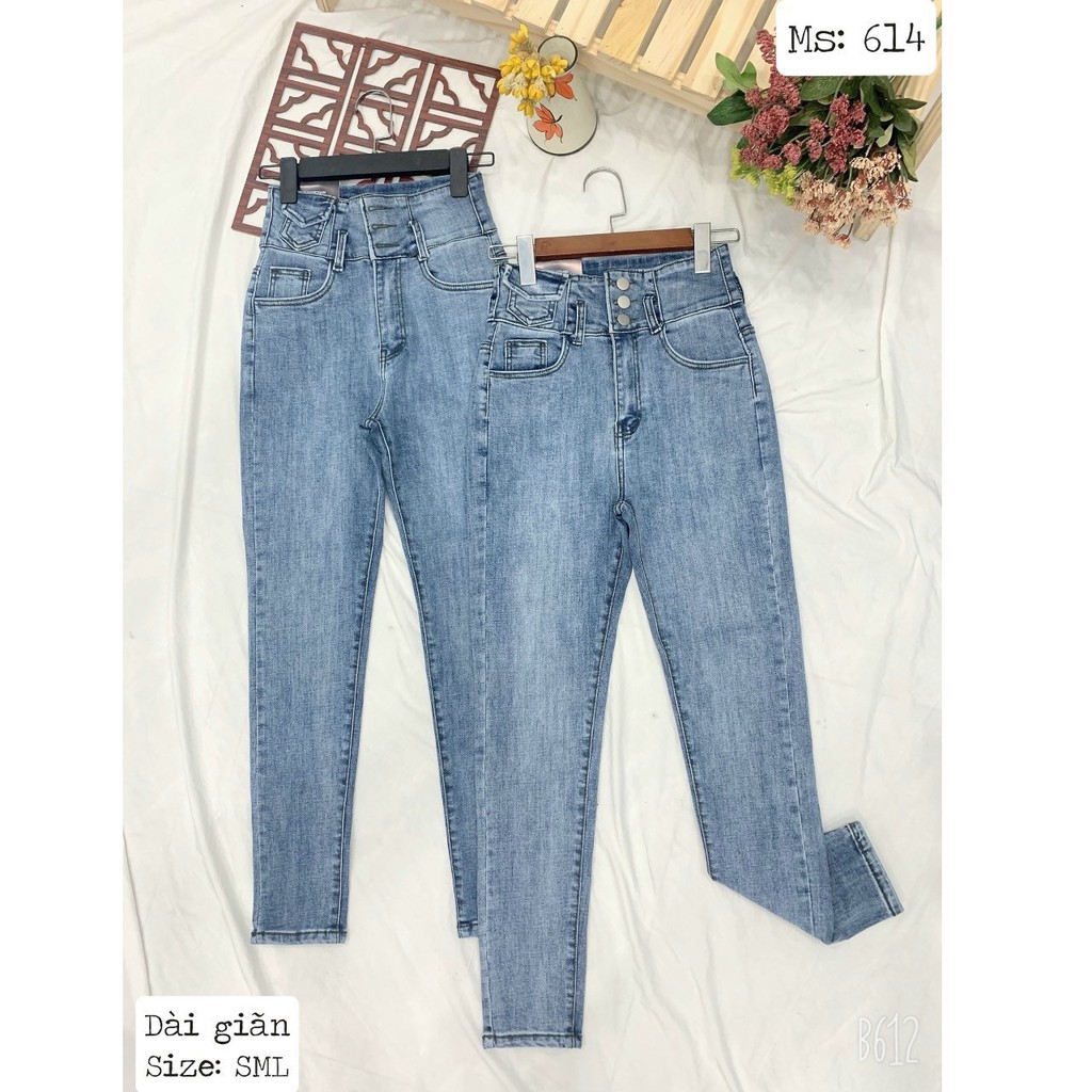 [Loại hàng chuẩn] Quần jean nữ lưng siêu cao QJ614