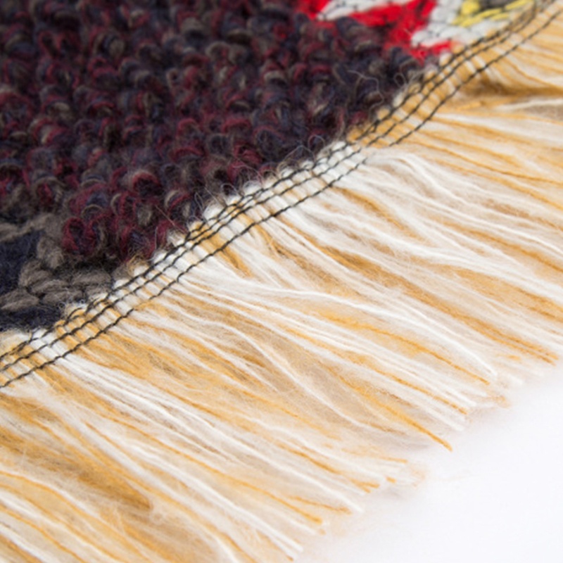 Khăn Choàng Dệt Kim Hình Tam Giác Phong Cách Bohemian Dành Cho Nữ