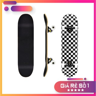 Ván trượt Skateboard Mặt nhám Caro Chính hãng - Siêu bền - Vặn ván