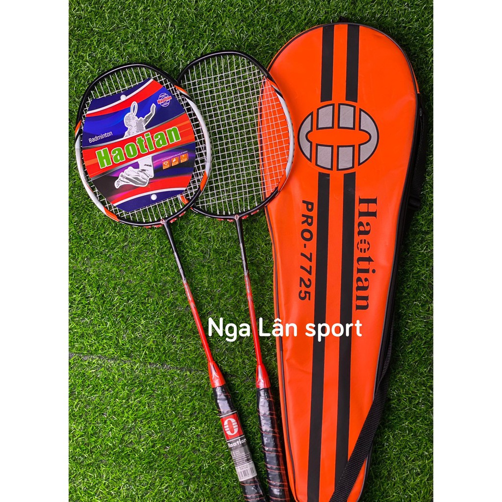 Cặp 2 vợt cầu lông Haotian giá rẻ tặng 1 cuốn cán siêu đẹp và nhẹ