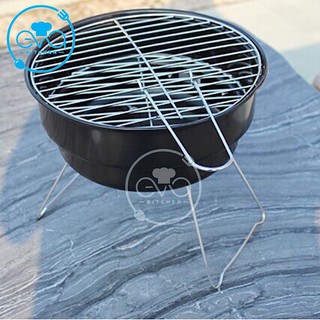 Bếp Nướng Than Hoa Tròn Có Chân Bếp Cao Portable Barbecue