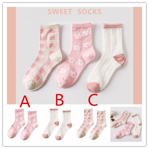 1 đôi vớ cotton họa tiết trái cây thời trang thu đông Nhật Bản