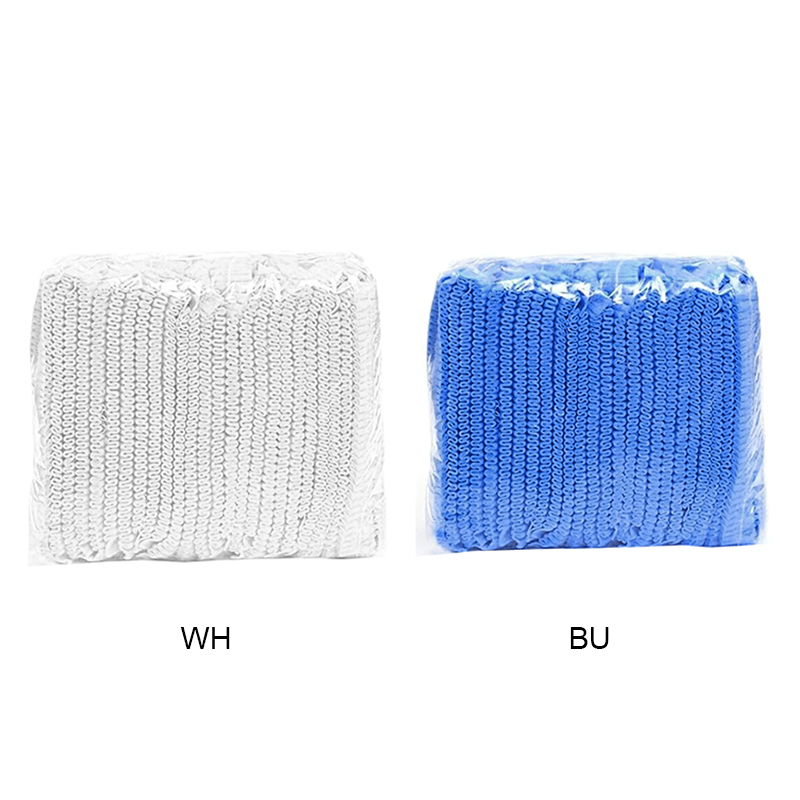 Mũ trùm tóc vải không dệt 2 lớp chắc chắn dùng 1 lần chống bụi thoáng khí 50.21inch