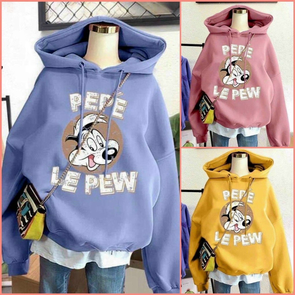 Áo khoác Hoodie form rộng sweater nỉ hoạt hình chuột Ulzzang Nam Nữ Hot trend Thời Trang Thu Đông