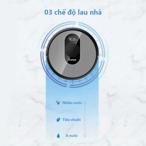 Robot hút bụi và lau nhà Rapido R8S, tích hợp đèn UV diệt khuẩn