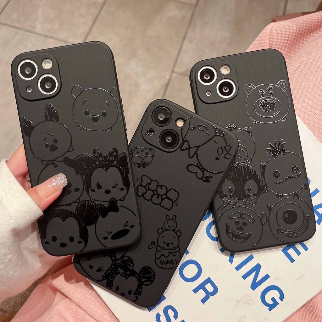 Ốp Điện Thoại TPU Mềm In Hình Gấu Hoạt Hình Dễ Thương Cho iPhone 13pro max 12pro X XS XR XSMAX 7 8 Plus