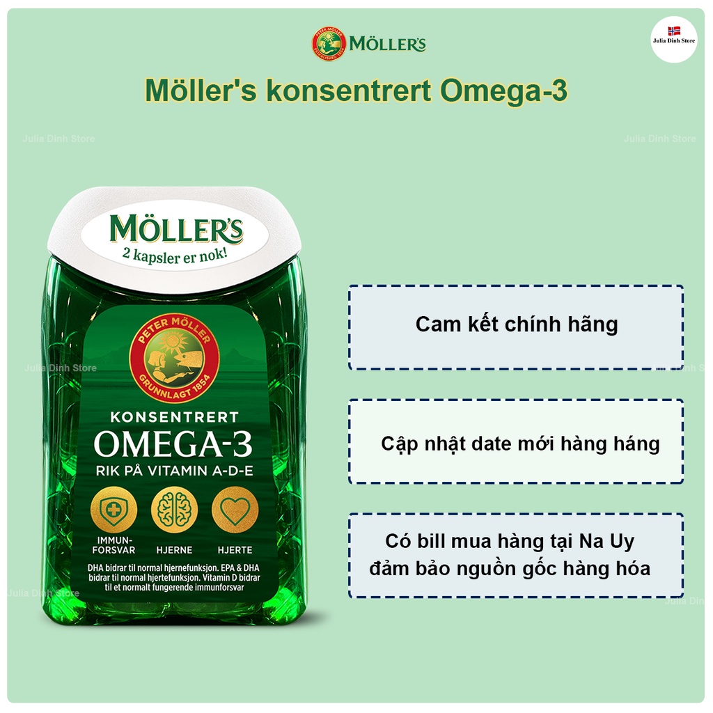 Dầu cá Omega3 Mollers 112 viên nội địa Nauy