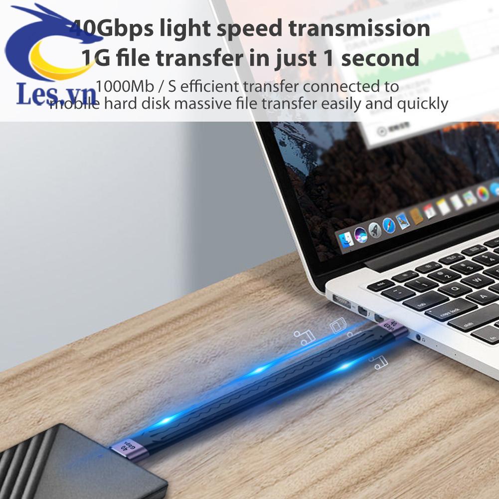 Cáp Chuyển Đổi USB 4.0 Gen3 Type C Sang Cổng Type C 40Gps PD 100W Chuyên Dụng